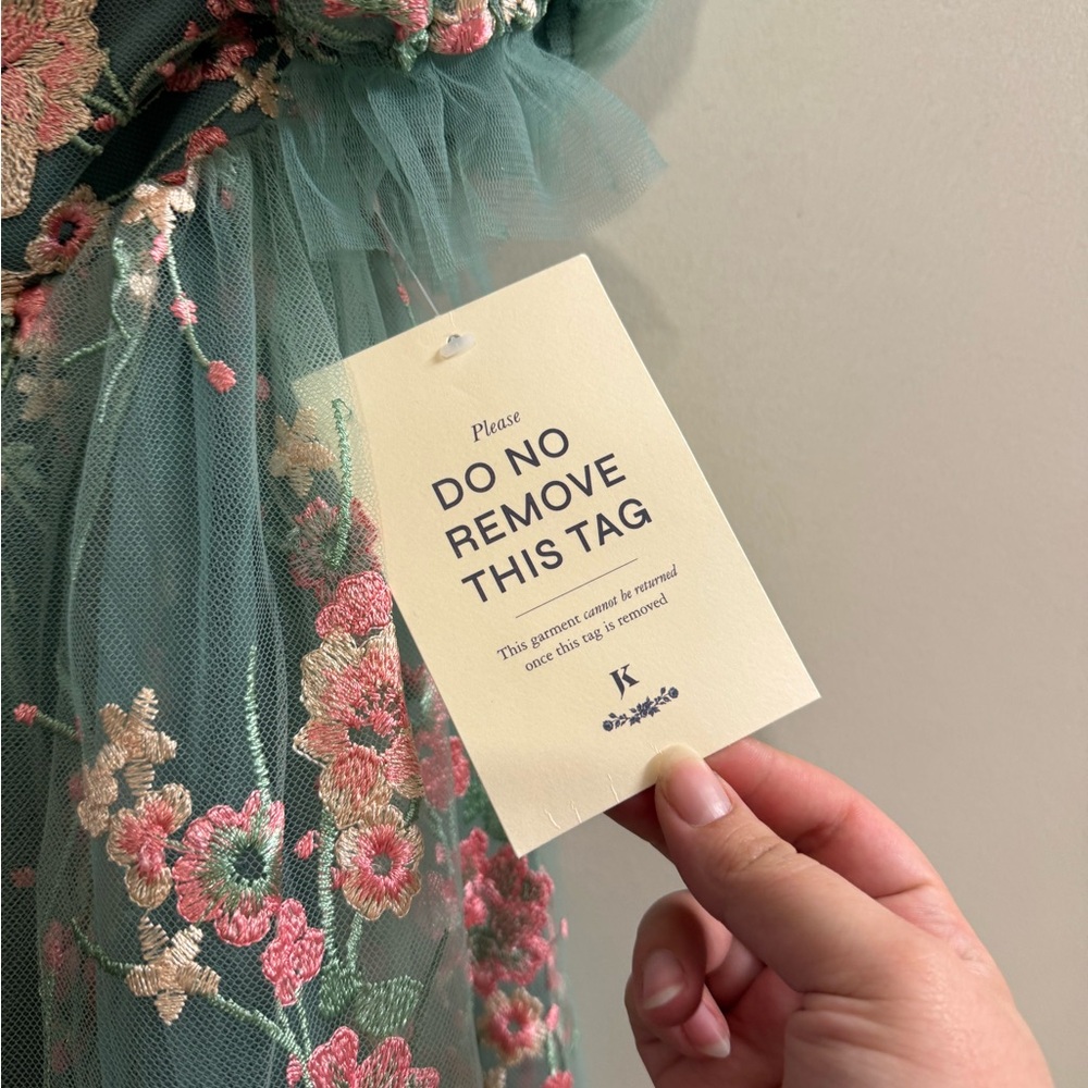 JessaKae Green and Pink Floral Midi Dress - Picture 2 of 10